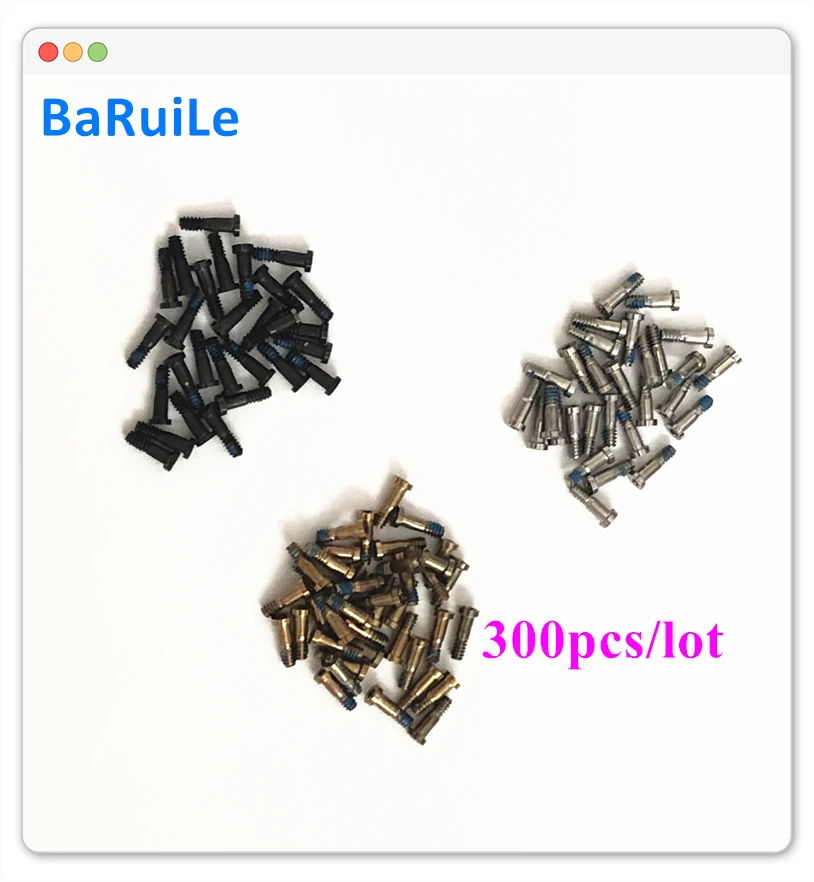 BaRuiLe 300 шт. нижний винт для iPhone 6S 6 Plus 5S 8 X док-коннектор Torx 5 точечный звездообразный Пентакль винты аксессуары Pentalobe