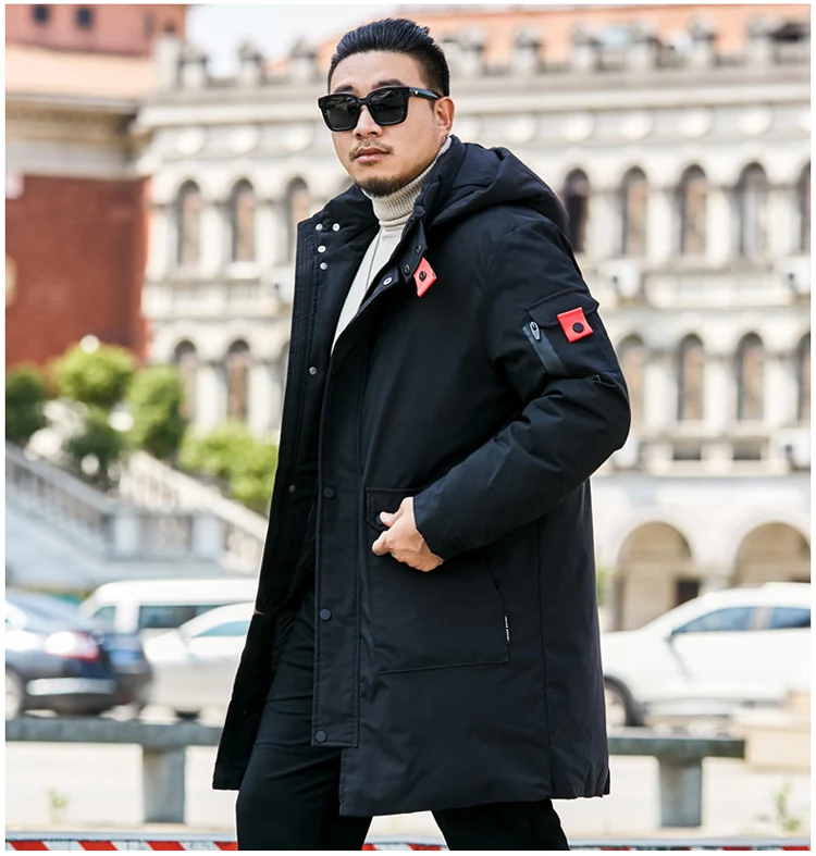 Новинка 8XL 7XL 6XL размер плюс мужской зимний высококачественный пуховик Мужская Повседневная свободная Мужская куртка длинные пальто-30 ° C