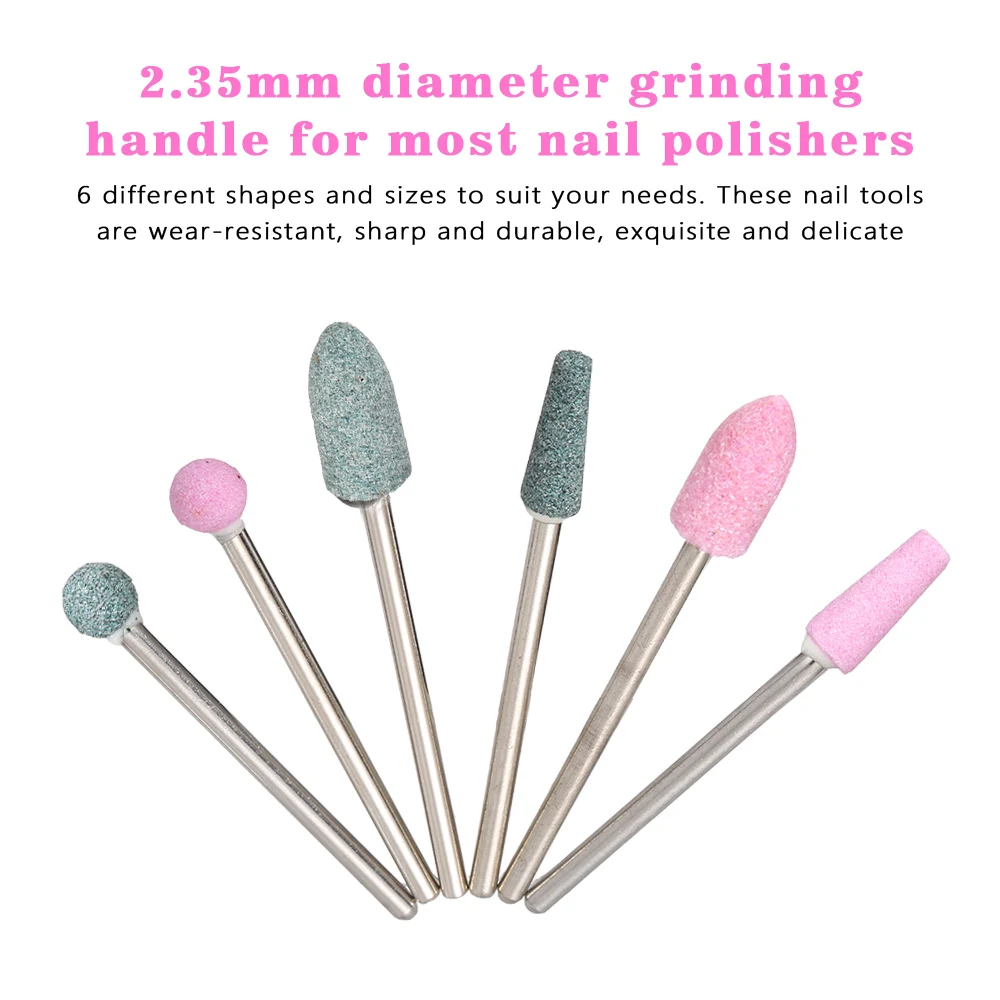 6 шт./компл. сверла для маникюра очиститель кутикулы щетка пыли вращающаяся