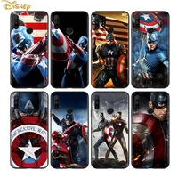captain america marvel for huawei honor 30 20 10 9s 9a 9c 9x 8x max 10 9 lite 8a 7c 7a pro silicone black phone case