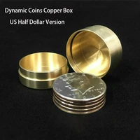dynamic coins copper boxus half dollar versionmagic tricks stage close up magia coin appeardisappear magie gimmick props