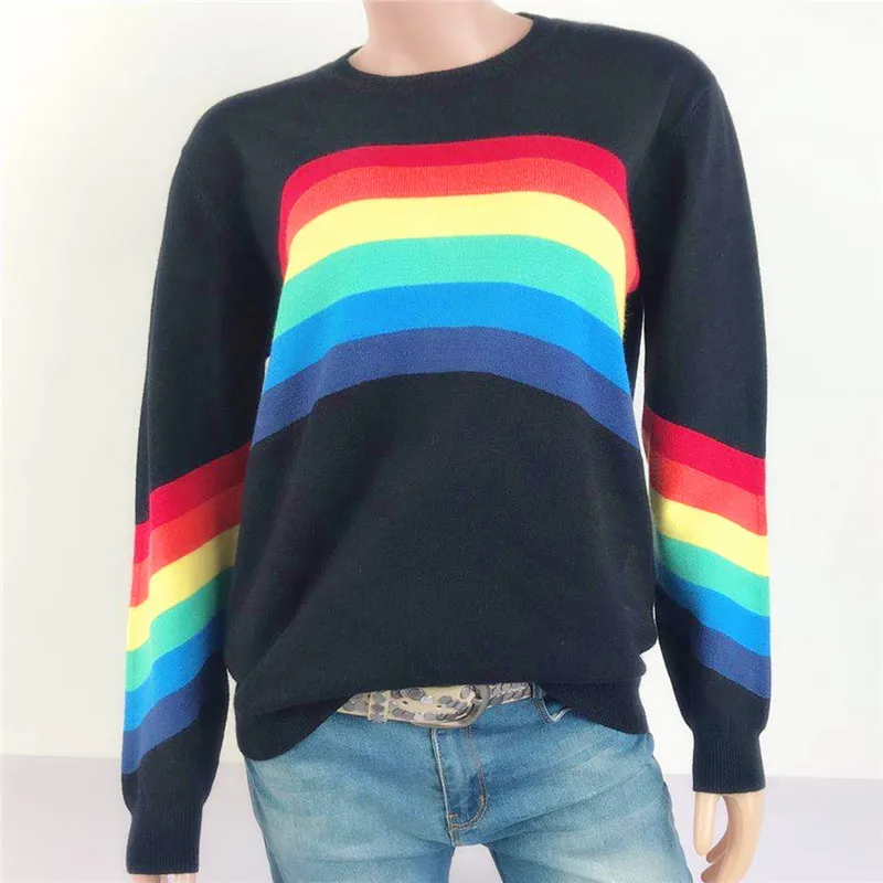 

Women Sweater Plus Size Pullover Knit Sweaters O-neck Female 2020 Winter Knitting Clothing Mujer Long Sleeve Striped Beachwear