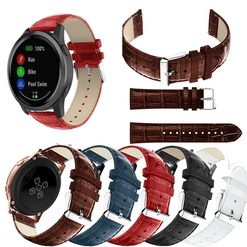 Ремешок сменный из натуральной кожи для Garmin Vivoactive 3 4S смарт-браслет 4 ремешок
