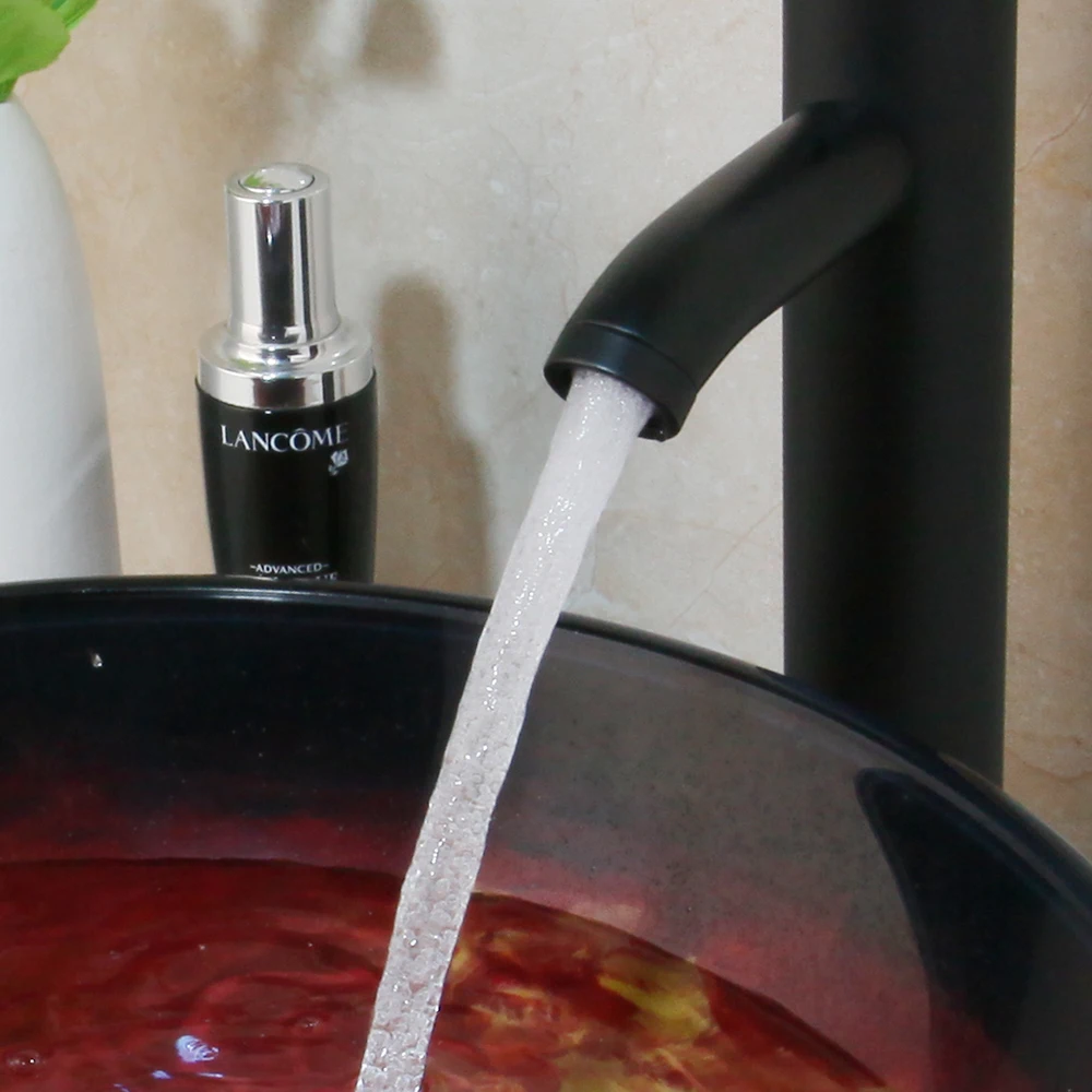 KEMAIDI новый дизайн умывальник из закаленного стекла Раковина кран с латунным