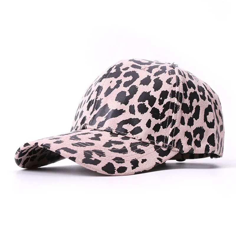 

Women Baseball Caps Snapback Adjustable Hats Messy Bun Casquette Ponytail Baseball Caps Leopard PrintPonytail Gorra