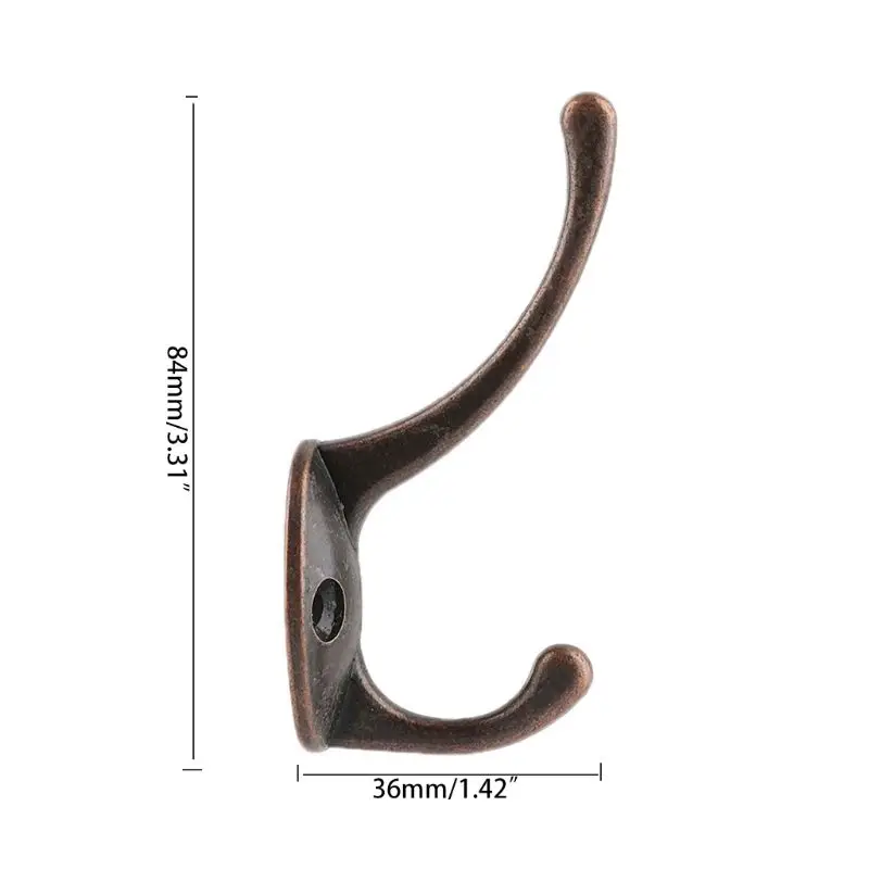 

Alloy Vintage Wardrobe Hook Bathroom Coat Single Red Hook Bronze Hardware Hook