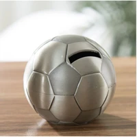 metal football penny box safe home coin piggy bank money safe box kids room decoration ornaments kids gifts