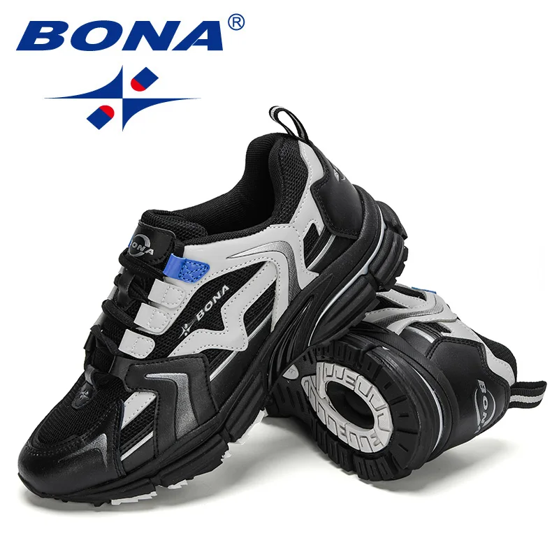 BONA 2021 New Designers Outdoor Casual Shoes Men Breathable Mesh Sneakers Light Footwear Man Fashion Running Shoes Mansculino