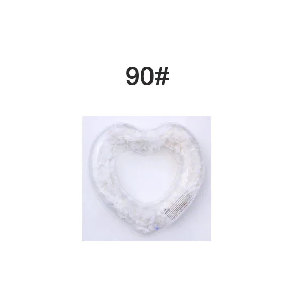 White 90 Перо сердце круг для плавания женщина надувной круг для взрослых для плавания бассейн круг Летний пляж надувной буй - Цвет: White 90