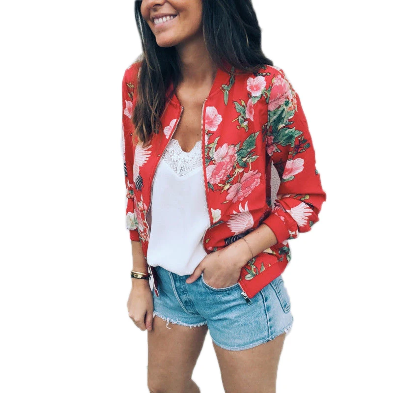 Женская бейсбольная куртка размера плюс с длинным рукавом на молнии в стиле