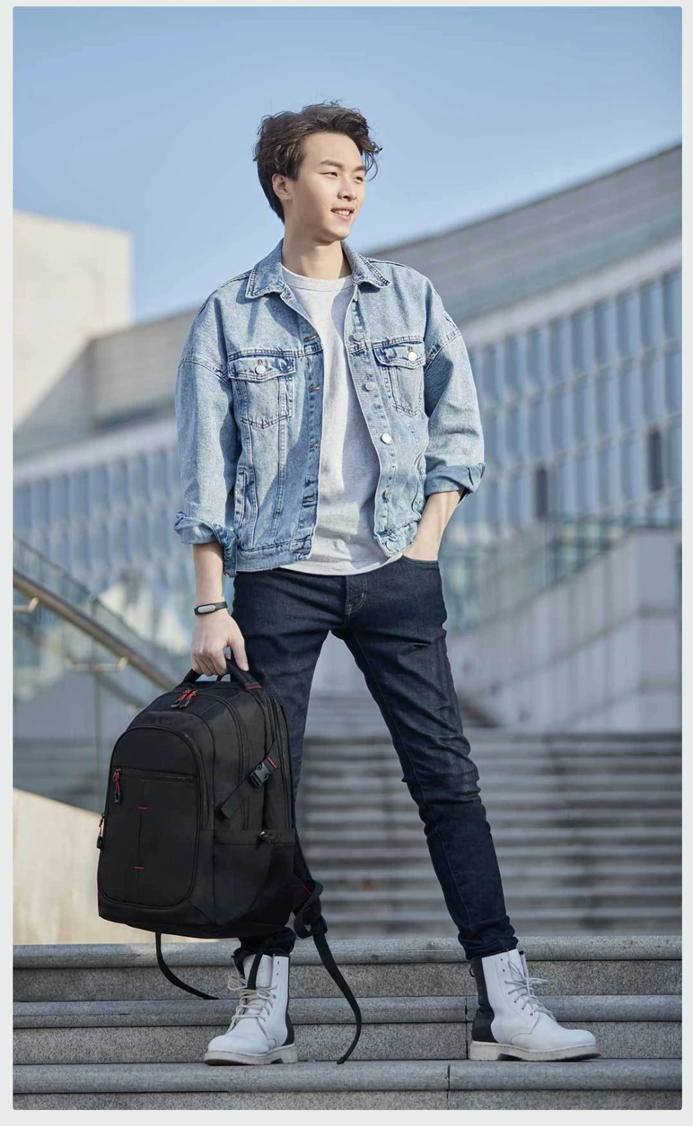 Xiaomi UREVO 25L Большой Вместительный мужской рюкзак, Мужская 15 дюймовая сумка для компьютера, водонепроницаемая дорожная сумка, многофункциональный рюкзак, сумка