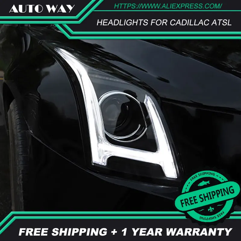 

Car stying Case For Cadillac ATS headlights 2014-2017 LED DRL LED Cadillac ATS headlight LED Low Beam Full LED Light
