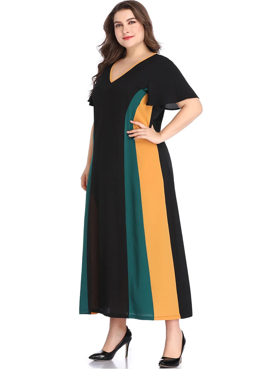 Женское Модное Длинное Летнее платье элегантное свободное Повседневное с