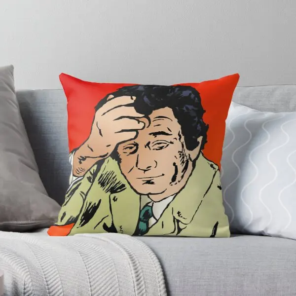 

Columbo Deep Thinking ative Throw Pillow Cover Print Pillow Case Waist Cushion Cover Pillows NOT Included