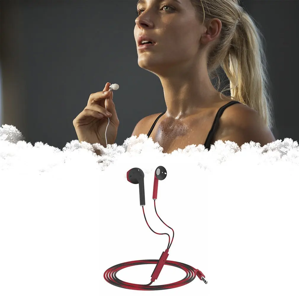 

Macaron Wired Headphones Wire-controlled In-ear Mobile Phone Headsets Universal Sports Gaming Headsets