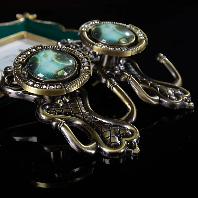 

1 Pair Zinc Alloy Curtain Hooks Wall Tie Back Tassel Brush Holder Buckle Coat Hat Hook Curtain Accessories Hanging Ball Holdback