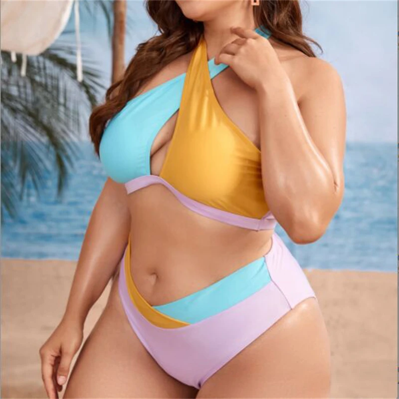 Новый купальник с перекрестным вырезом женская пляжная одежда вырезами женский