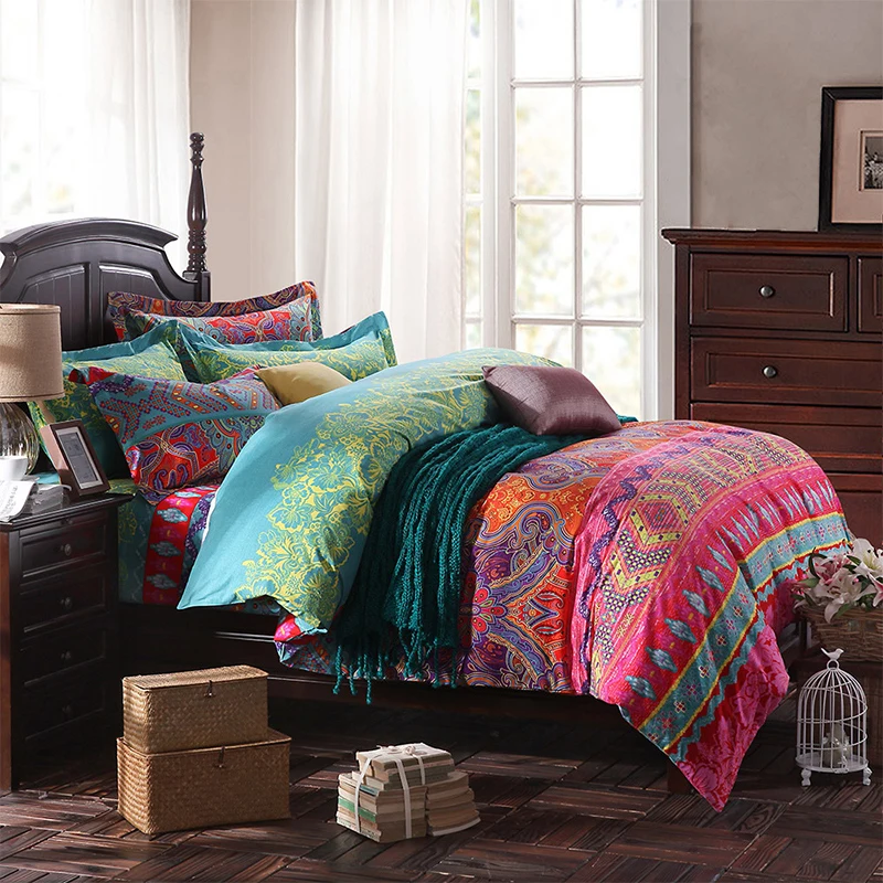 Комплект постельного белья с богемным принтом размеры 68*86 36*20 дюймов 2 шт./3 шт. |