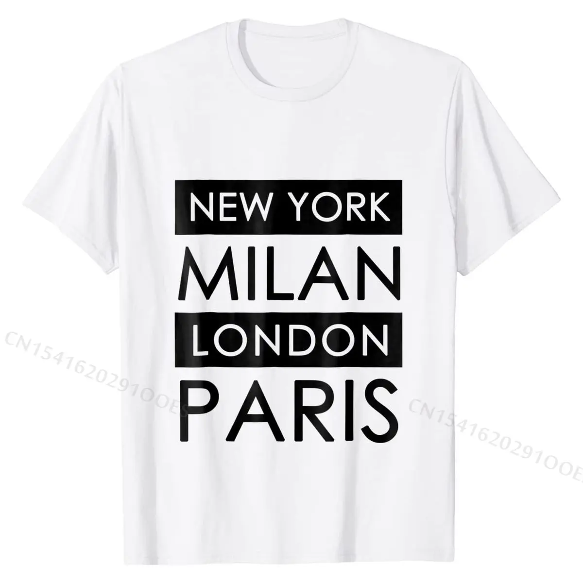 

T-Shirt, New York, Milan, London, Paris Fitted Men's T Shirt Casual Tops Shirts Cotton Party