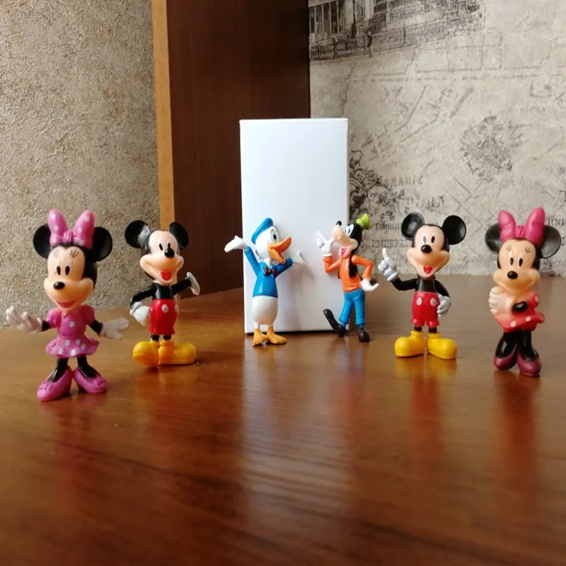 Фигурки Disney Микки Маус Минни ПВХ экшн-фигурки для украшения торта на день
