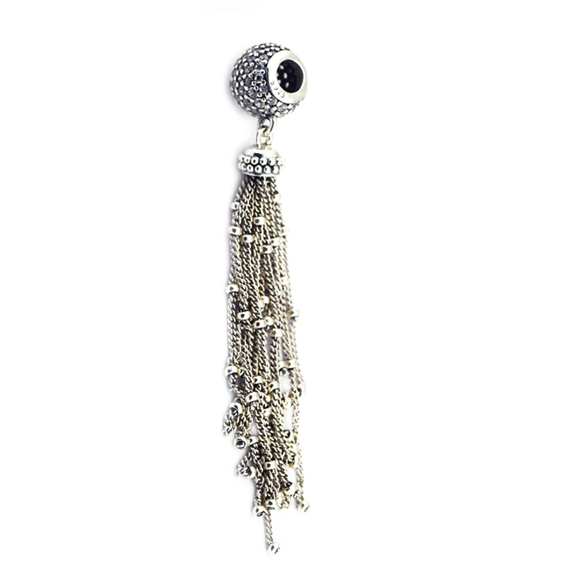 

Fits Pandora Bracelets Enchanted Tassel Pendant Charms 925 Sterling Silver CZ Beads DIY Jewelry Making Gift for Women Wholesale