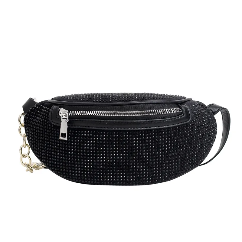 

Casual Diamond Chest Bag Women Fashion Personalized Waist Bag Outdoor Large Capacity Hip Waist Packs