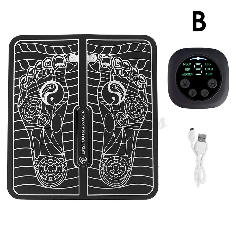 EMS Foot Massager Electric Pad Muscle Stimulator Blood Circulation Relieve Pain Care Massage Mat Machine Product | Красота и здоровье