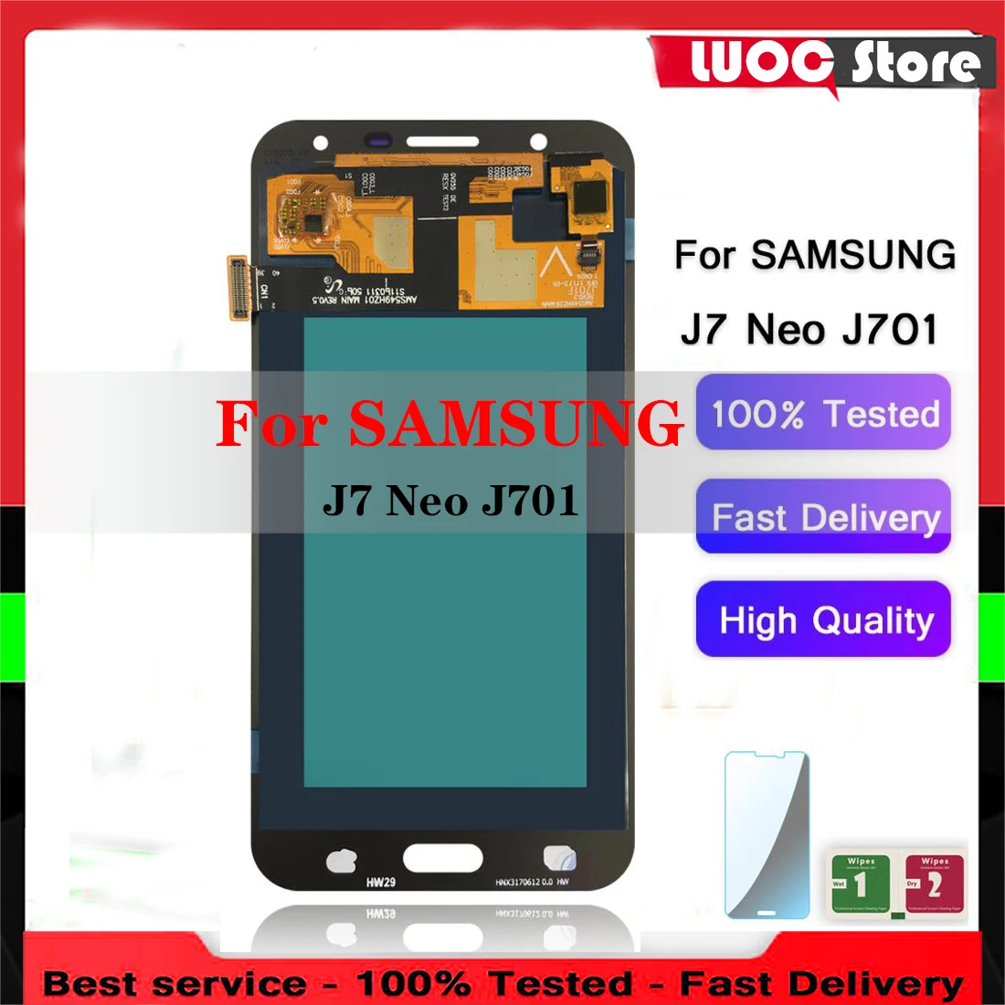 ЖК-дисплей для SAMSUNG Galaxy J7 Neo J701 J701F J701M J701MT сменный сенсорный экран в сборе без битых