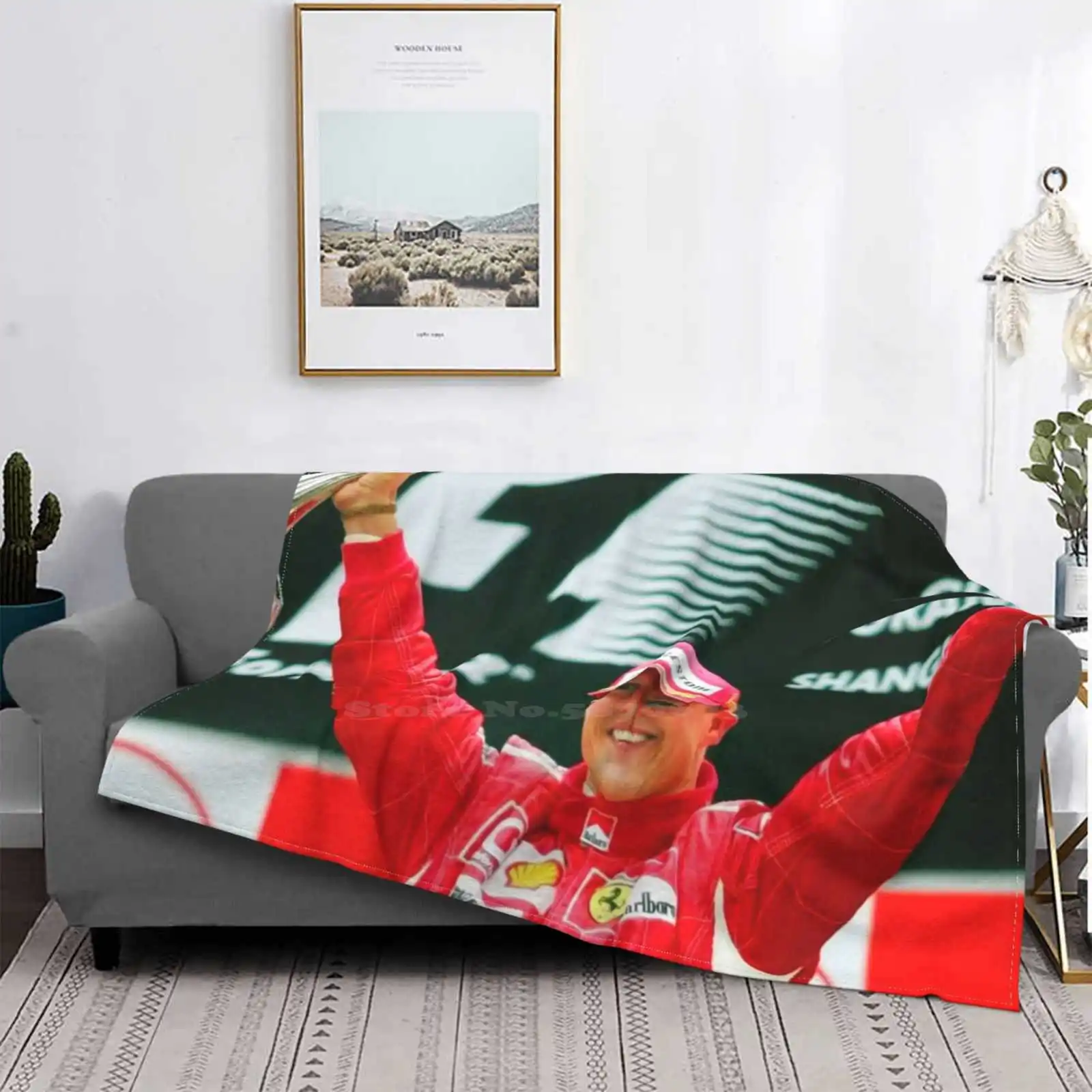 

Очень теплые мягкие одеяла Майкла Шумахера для празднования его 3 года, накидка на диван/кровать/путешествие, гоночный Racecar, спортивные гоно...
