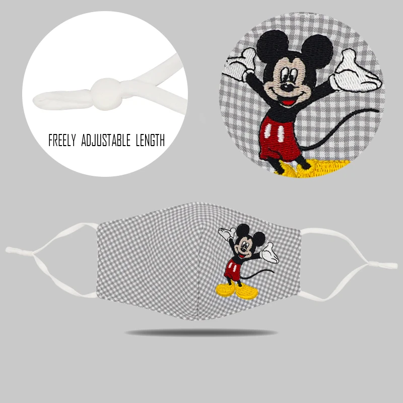 Хлопковая маска Disney многоразовая моющаяся Микки и Минни Маус для взрослых детей