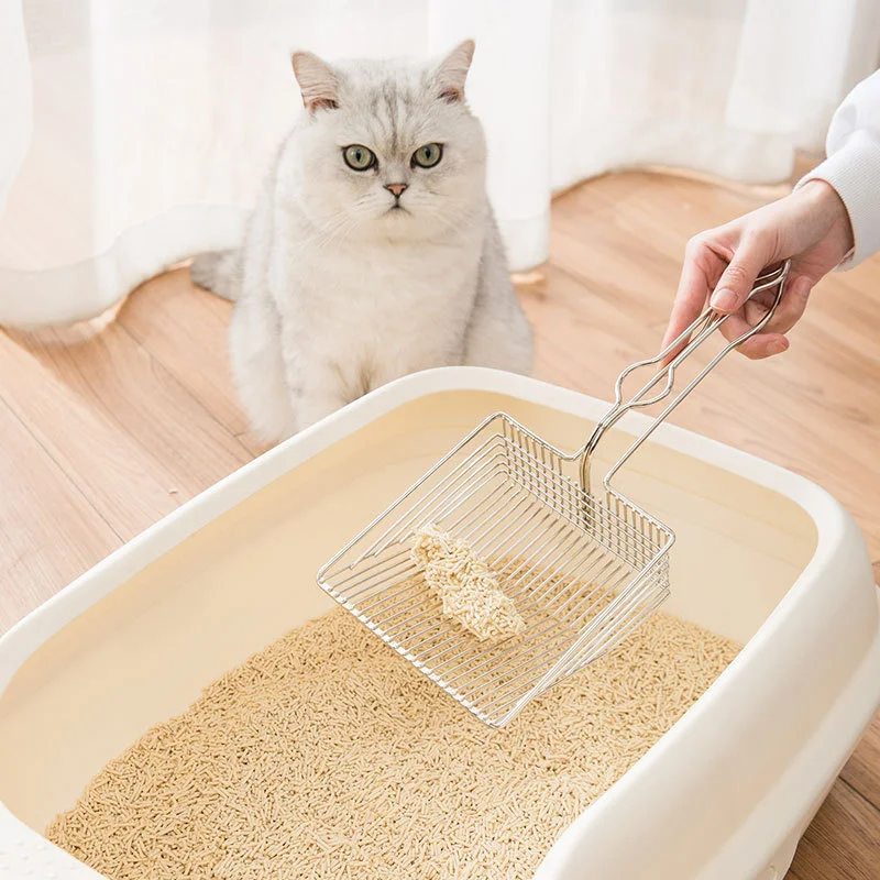 Наполнитель для кошачьего туалета стальная ручка с длинной лопаткой кошек