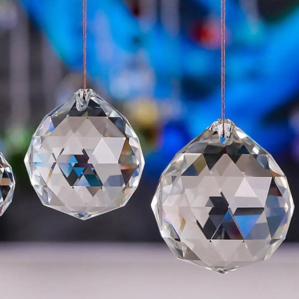 

20/30/40/50/60mm Crystal Ball home Lighting Wedding Decor Accessories Clear Crystals Glass Ball For Chandeliers Shinning Prism