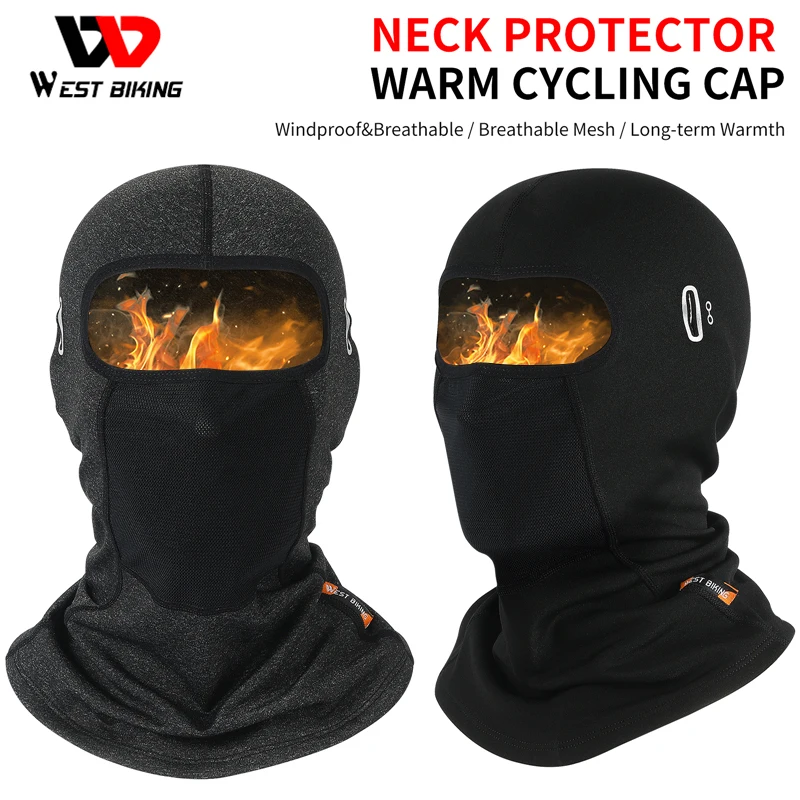 WEST BIKING Cycling Scarf Winter Warm Hat Breathable Windproof Sport Balaclava Cycling Headwear MTB Bike Motorcycle Helmet Liner