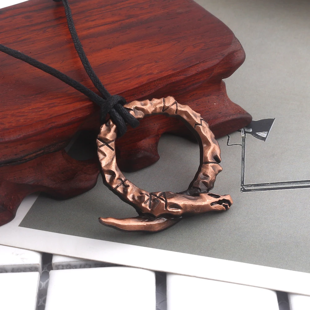 Ожерелье God of War 4 косплей амулет с символом Кратоса подвески сплав винтажная кожа