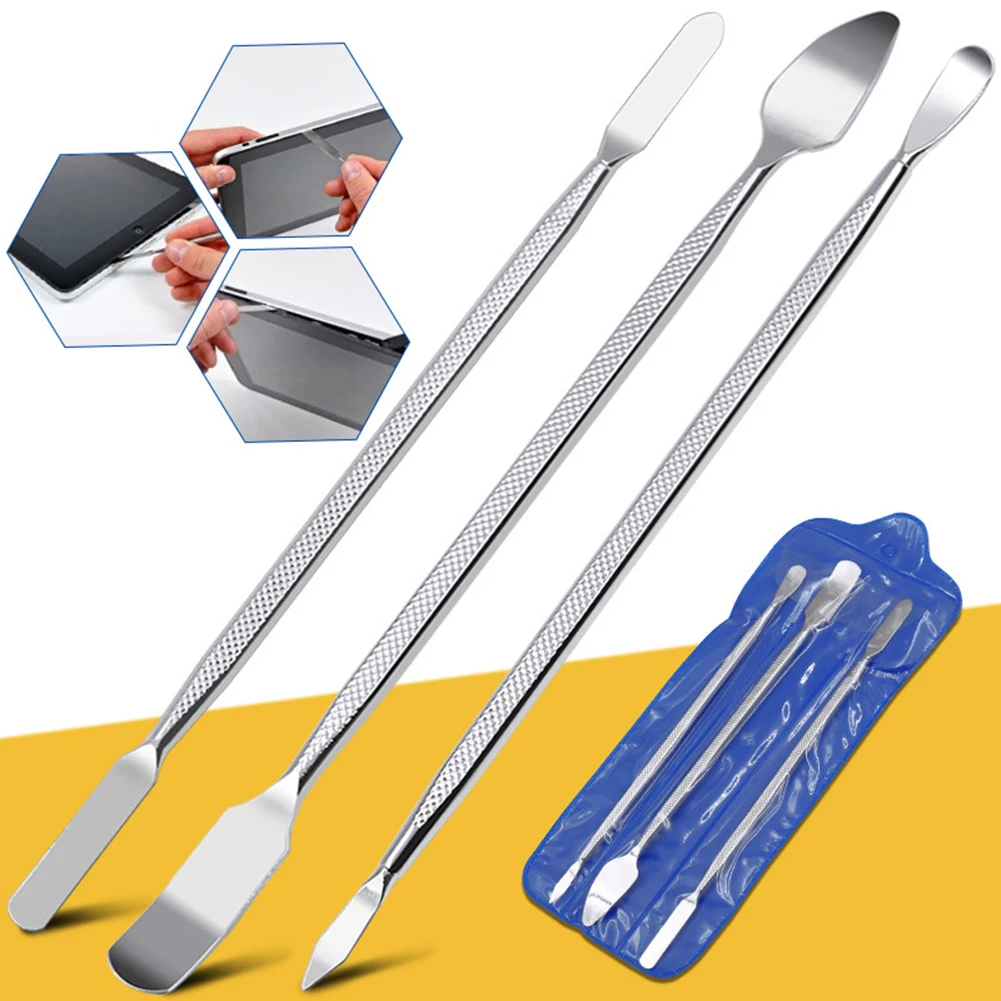 

3PCS Repair Opening Pry Hand Tool Kit Blade Smart Phone Tablet PC Metal Spudger Disassemble Tools Set For IPhone/IPad/Tablet