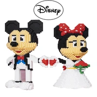 new disney series valentines day mickey minnie wedding building blocks couple assembling toys boys and girls gifts