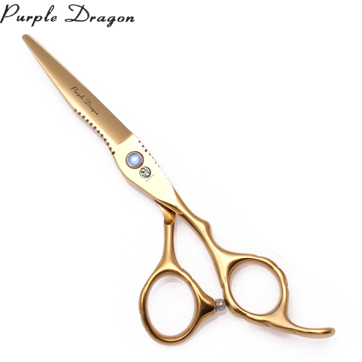 

Purple Dragon 6" JP Steel Hairdresser Set Haircut Thinning Shears Hair Cutting Scissors Professional Barber Scissors 1011# Gold