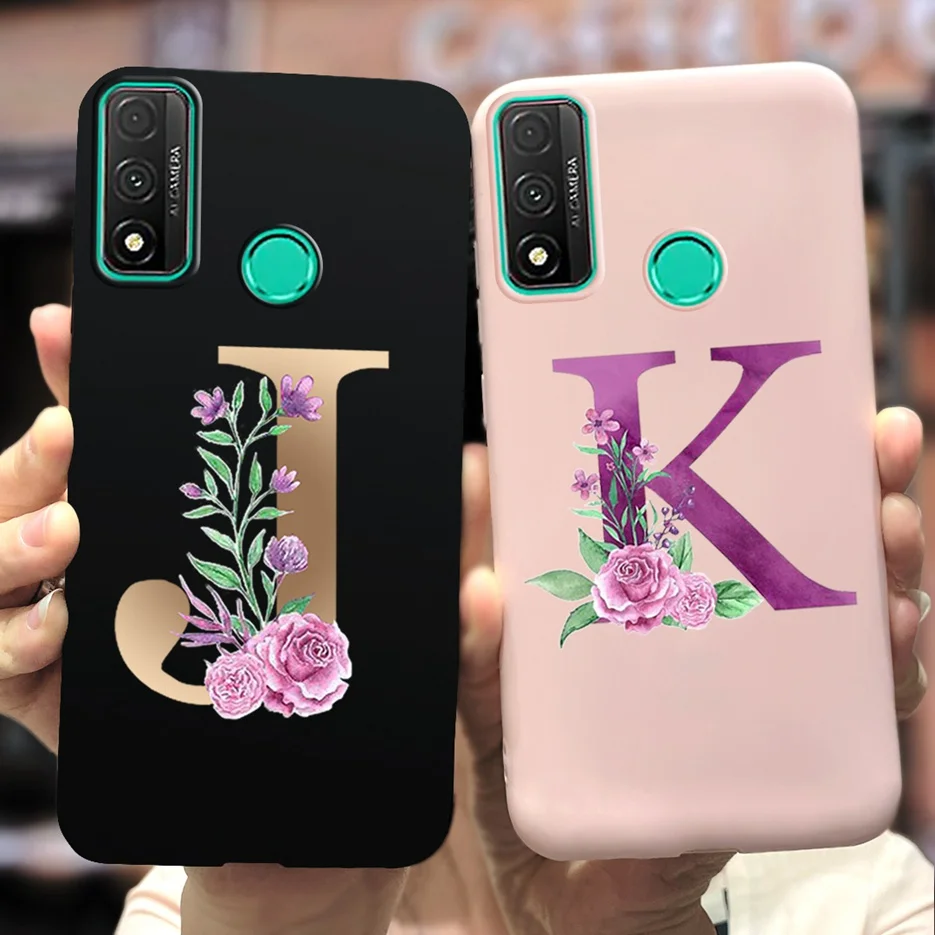 Чехол для Huawei P Smart PSmart 2020 2021 чехол телефона с милыми цветами и буквами Psmart 2019