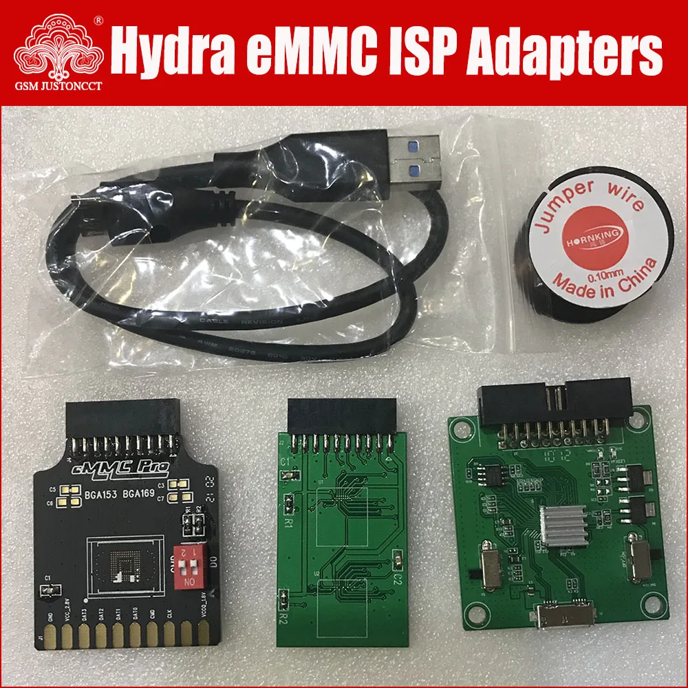 Оригинальный инструмент Hydra eMMC ISP адаптеры с и выводами USB поддержка ключа |