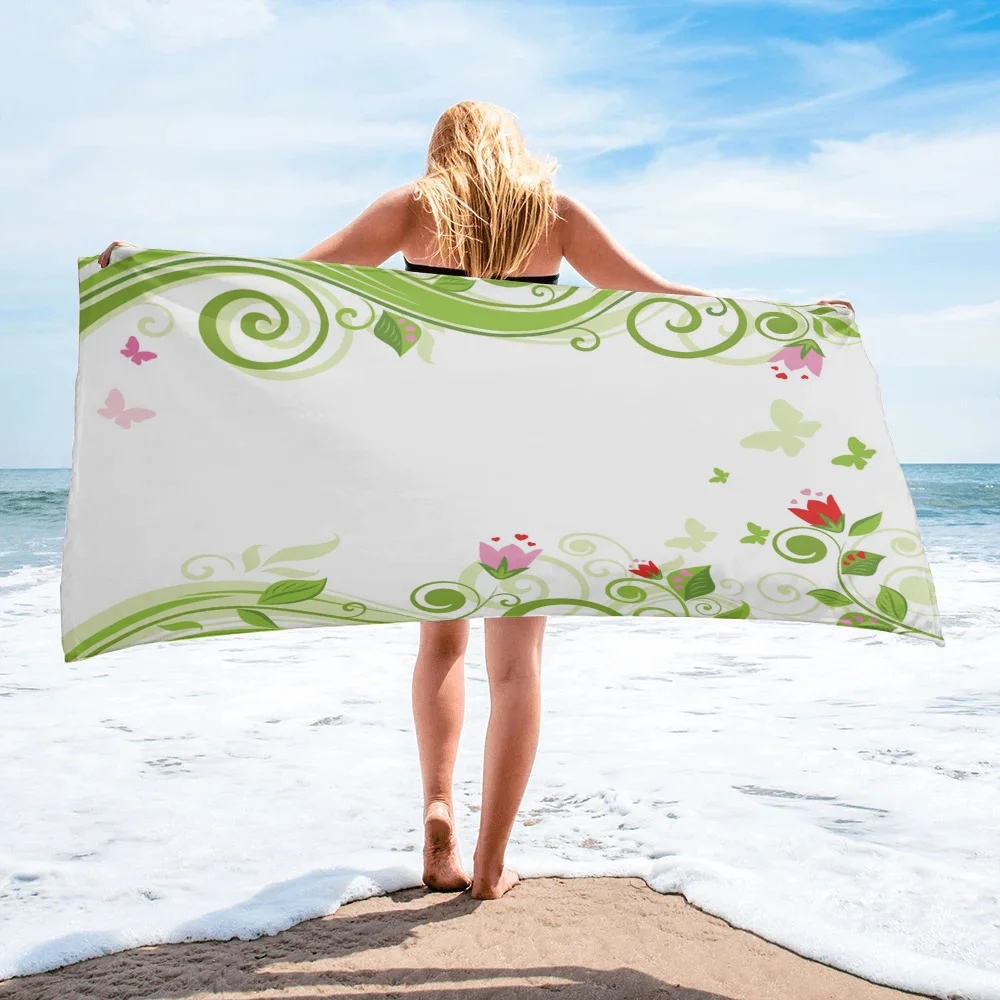 Красочное банное полотенце с цветами и бабочкой плавательное аксессуары для