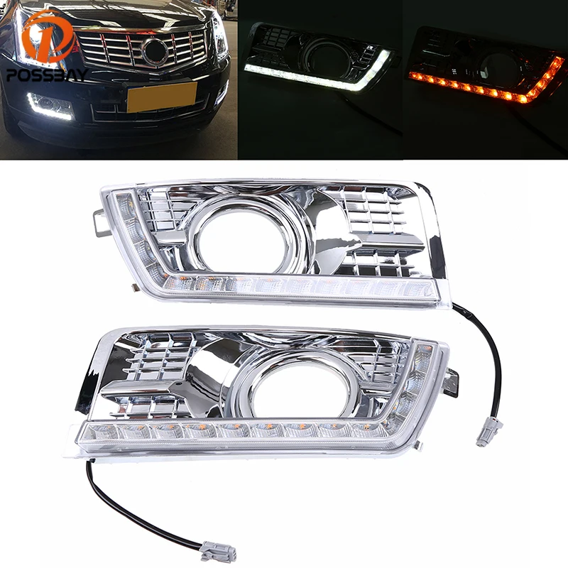 Posbay автомобильный дневной свет для Cadillac SRX II 2010 2016 DRL светодиодные дневные ходовые