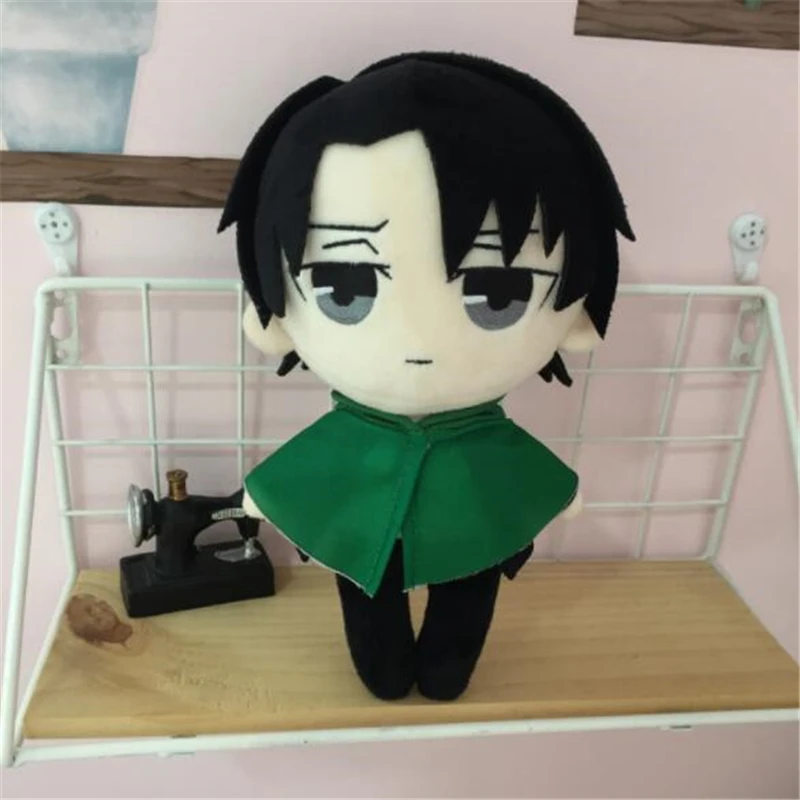 

Japanese Anime Attack on Titan Plush Doll Toy Levi Ackerman Eren Jager Mikasa Ackerman Cute Soft Stuffed Pillow Kids Gift 20cm