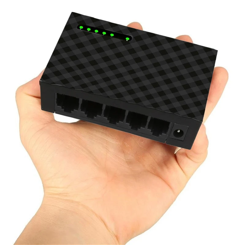 Новинка 2019 Rj45 мини 5 портов Быстрая сеть Ethernet черный переключатель концентратора