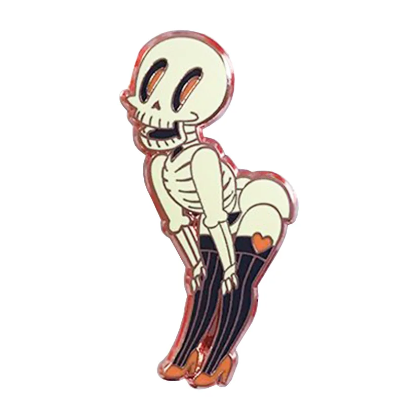 Эмалированная булавка Sassy Skeleton|Броши| |
