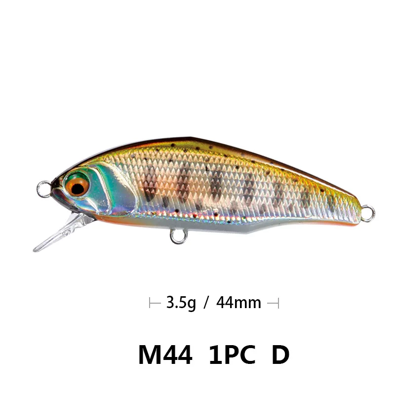 004 Bassland 45s max мы собрали воедино опускается на дно Minnow приманки для ловли рыбы, 44 мм 3,5 г форель, щука, искусственная приманка жесткая приманка 12 Цветов рыболовные снасти - Цвет: 004