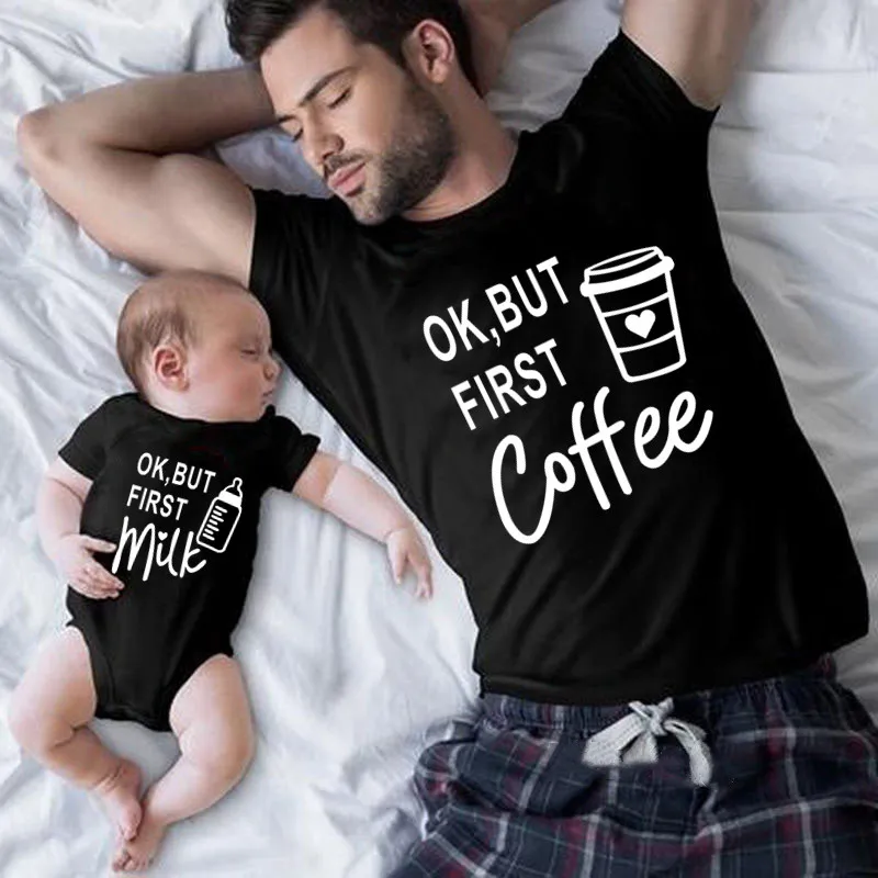 

Новинка 2021, милая семейная Одинаковая одежда для детей, одинаковая семейная одежда для Отца и Сына, футболка, детский комбинезон