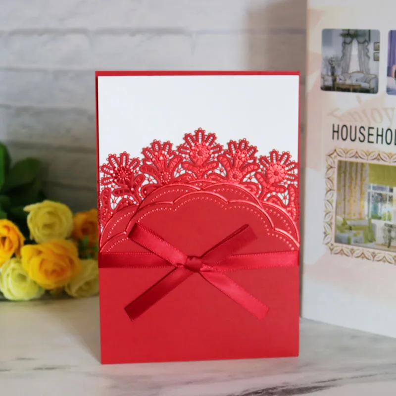 10 шт. лазерная резка свадебные приглашения сувениры и подарок для гостей груша Parl