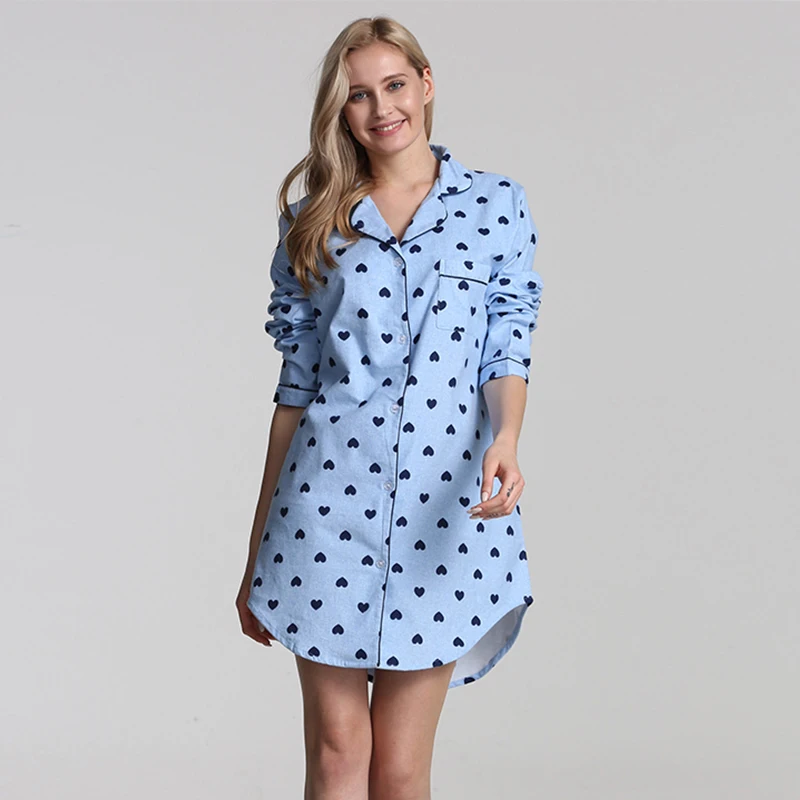 ночная рубашка хлопок сорочка женская большой размер с длинными рукавами