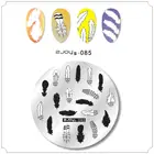 Новинка, яркие шаблоны, пластина для маникюра, набор для самостоятельного маникюра, с рисунком морских цветов