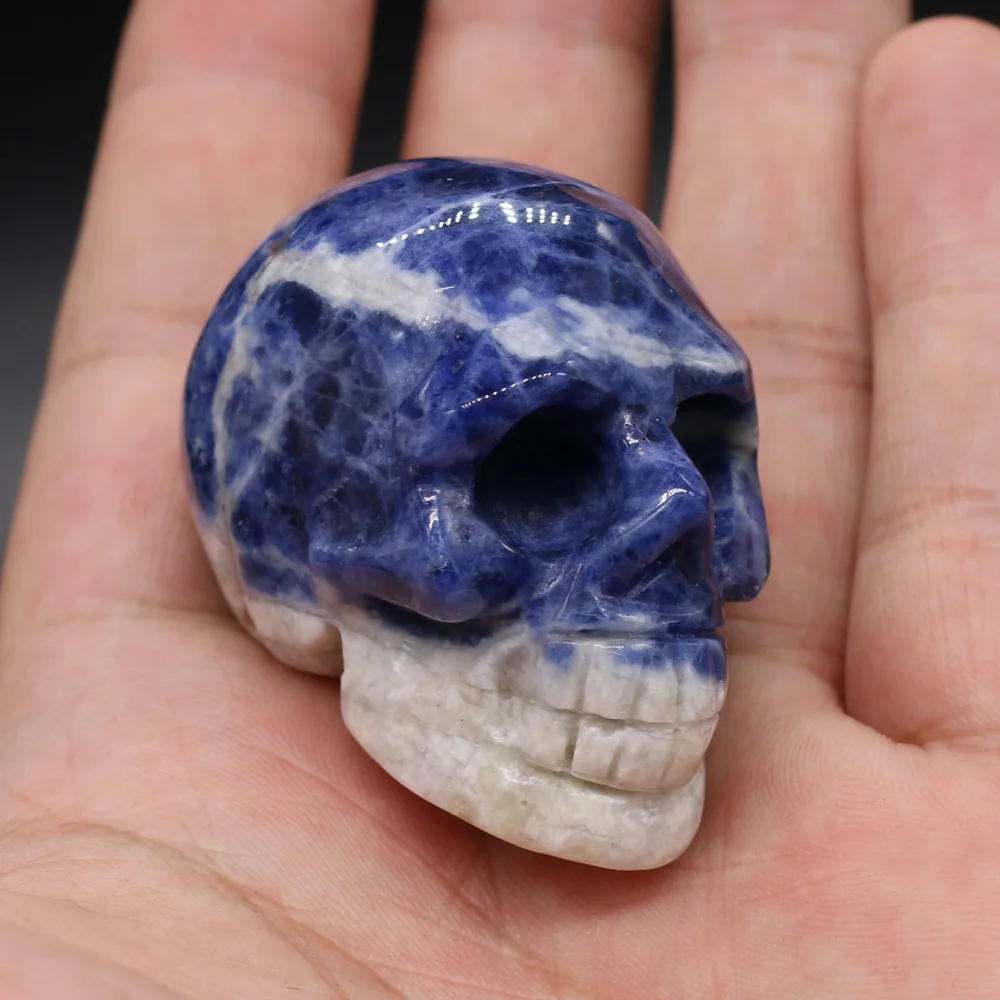 Череп из натурального хрусталя драгоценные камни призрак голова орнамент резные